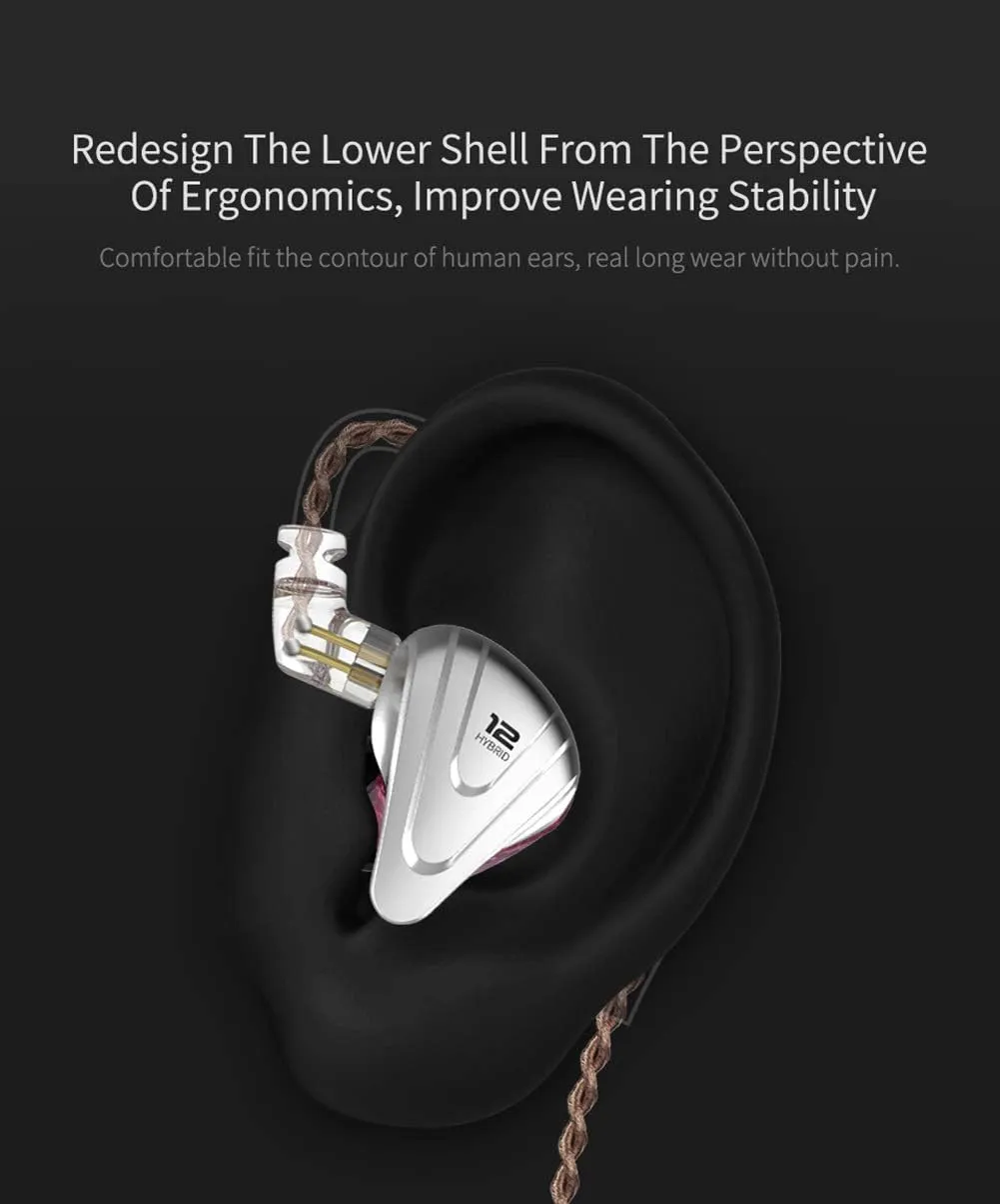 in-Ear Monitors,KZ ZSX 1DD 5BA Hybrid HiFi Stereo Noise Isolating Sport IEM Earphones/Earbuds/Headphones with Detachable Cable (Without MIC, Cyan)