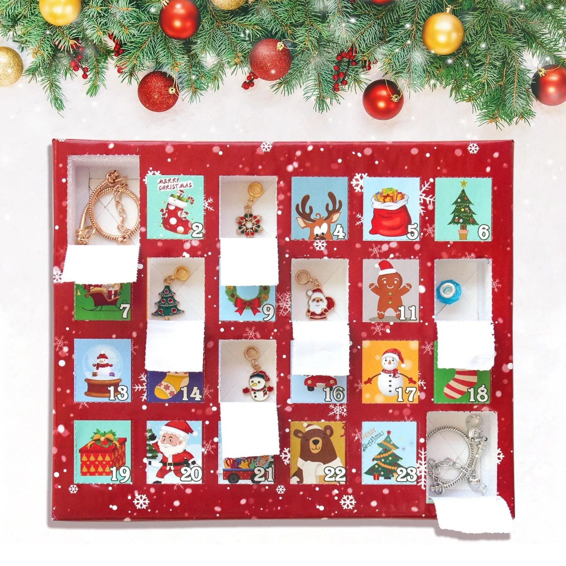 JewJoy Christmas Advent Calendar Jewelry Gift Box