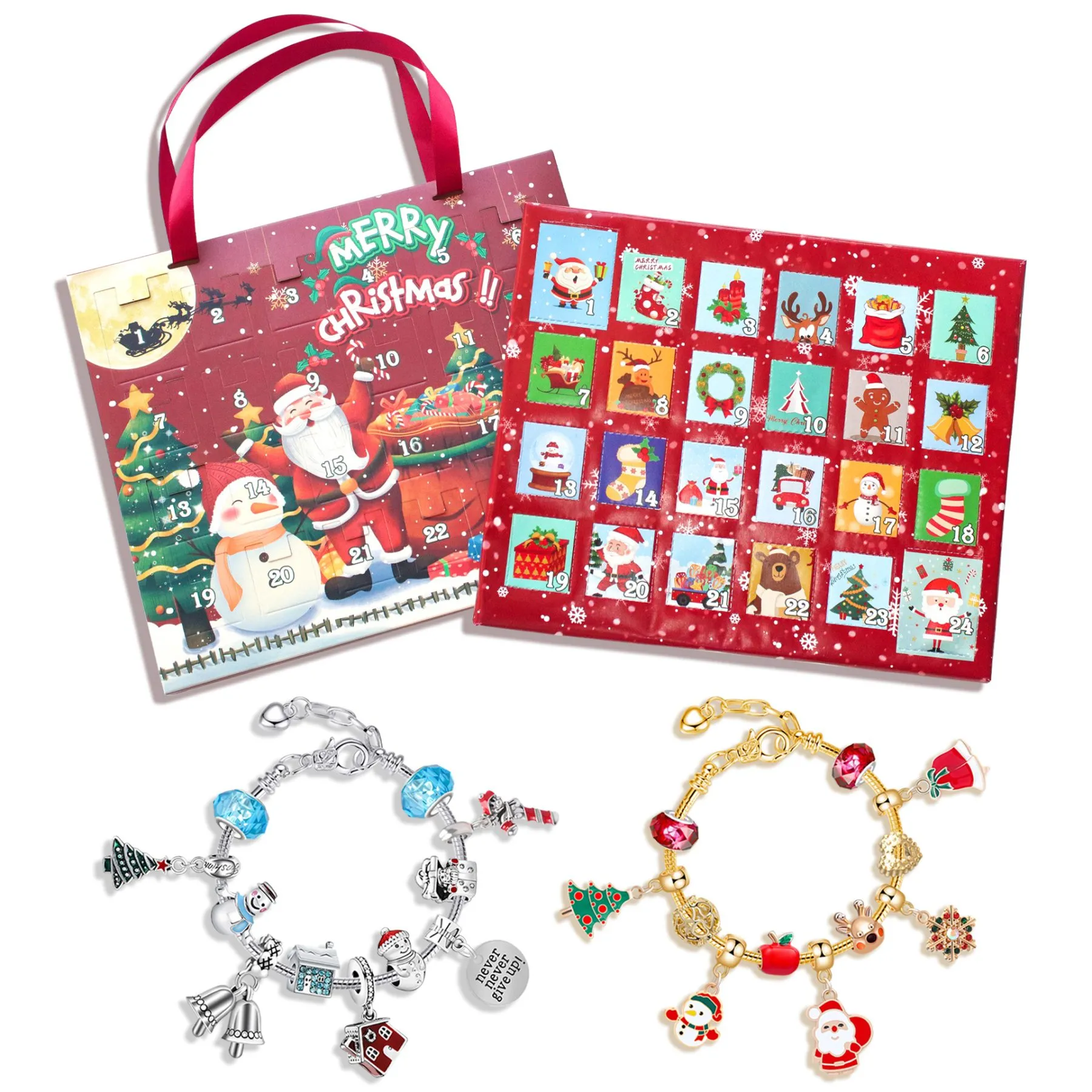JewJoy Christmas Advent Calendar Jewelry Gift Box