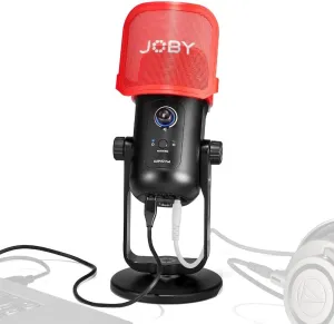 JOBY Wavo POD USB Condenser PC Microphone for Podcasting, Streaming, Recording, Mute and Gain Controls, Headphones for Live Monitoring, Laptop Plug & Play for Mac and PC