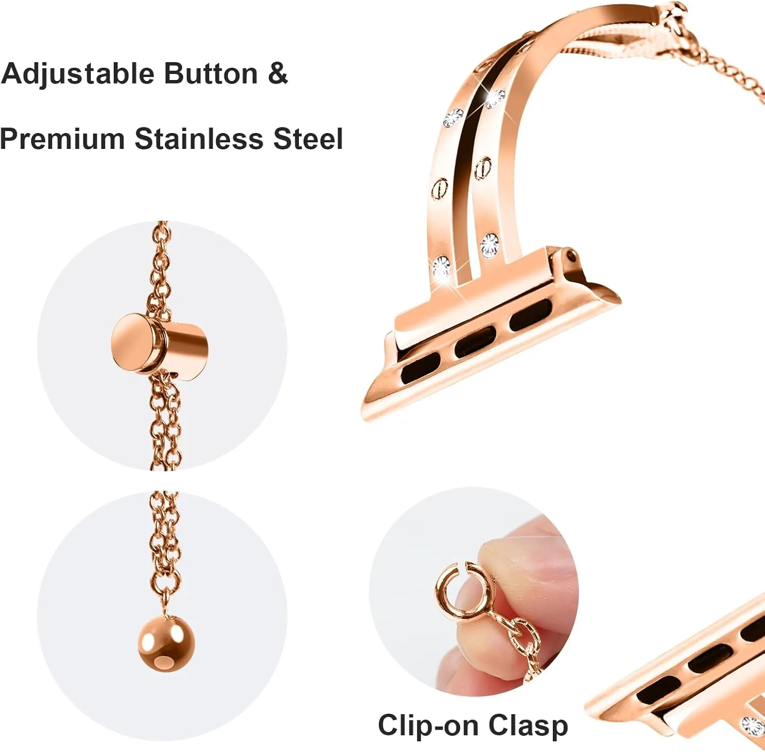 JOYOZY Bling Band Compatible with Apple Watch 38mm 40mm 41mm 42mm 44mm 45mm,Sparkling Glitter Case Built-in Screen Protector,Shiny Diamonds Women Bracelet for iWatch Series 9/8/7/SE/6/5/4/3/2/1