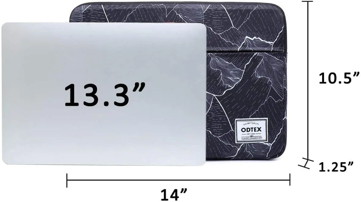 Laptop Sleeve Bag Cover with Small case Compatible MacBook Air MacBook Pro 13 inch and 13.3 inch-14 inch Notebook Chromebook Surface Book-Moutain