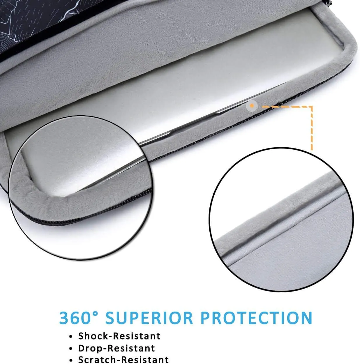 Laptop Sleeve Bag Cover with Small case Compatible MacBook Air MacBook Pro 13 inch and 13.3 inch-14 inch Notebook Chromebook Surface Book-Moutain