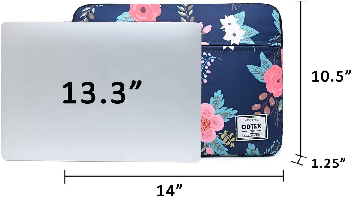 Laptop Sleeve Bag Water-Resistant Protective Case Bag Compatible with MacBook Pro/Air 13 inch and 13 inch-14 inch Dell HP Surface Book Chromebook Notebook