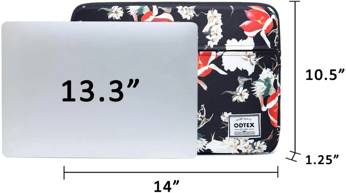 Laptop Sleeve,ODTEX Slim Laptop Bag for Women Compatible 13-14 Inch MacBook Pro MacBook Air Notebook Surface Book Chromebook Dell Inspiron