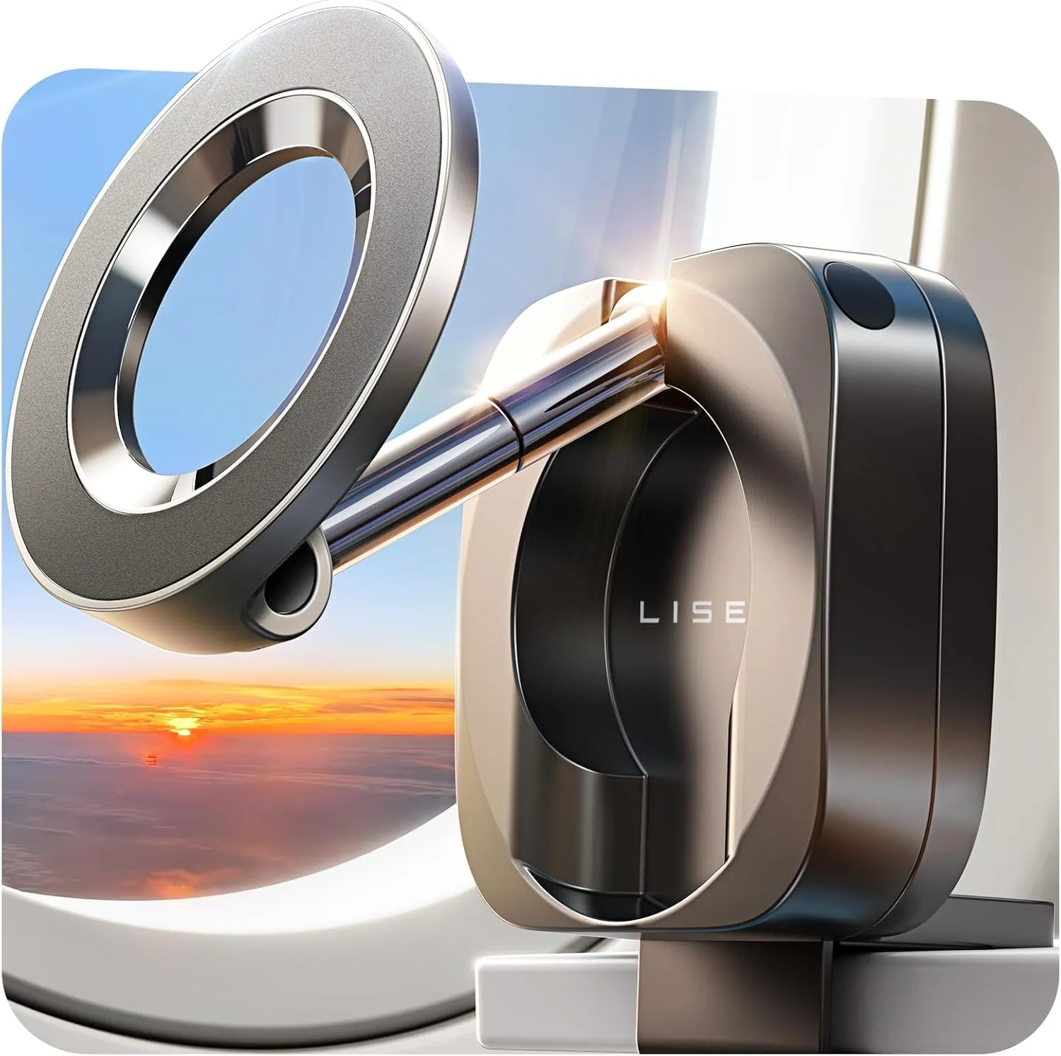 LISEN Airplane Travel Essentials for Women Phone Holder Baby Long Flight Essentials Flying Must Haves Handsfree for MagSafe Mini Travel Accessories Beach Vacation International Cruise Essentials 2025