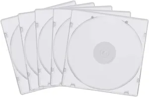 Lucky Monet 20 Pack 5.2mm CD Case Slim Single Super Clear PP Poly Plastic CD DVD R CDR Case Disc Storage Wallets with Outer Sleeve
