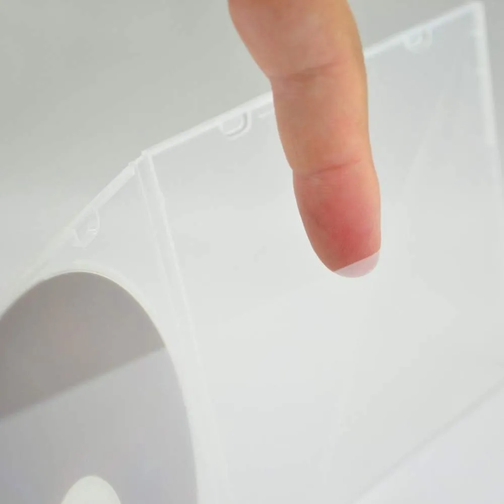 Lucky Monet 20 Pack 5.2mm CD Case Slim Single Super Clear PP Poly Plastic CD DVD R CDR Case Disc Storage Wallets with Outer Sleeve