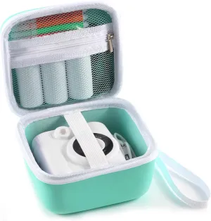 Lumus&Solem Green Kids Camera Case for Instant Cameras - Storage Bag Compatible with Digital Video Cameras for Girls and ToddlersCase Only