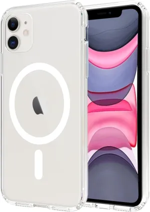Magnetic for iPhone 11 Case,Compatible with MagSafe,Shockproof Anti-Scratch Clear Thin Slim Phone Case.Clear Magnetic.