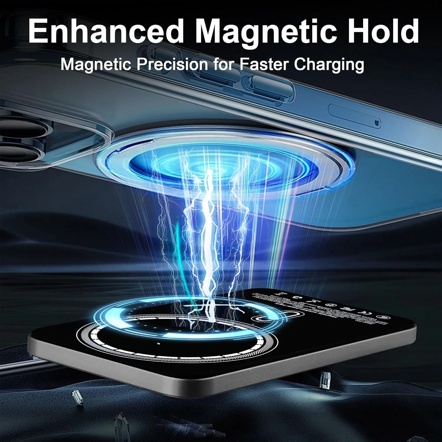 Magnetic Portable Charger 5000mAh, 15W Ultra Slim Wireless Portable Charger, Fast Charging for iPhone 16/15/14/13/12 Pro/Pro Max/Plus, Metal Shell, USB-C Cable to Charge Other Phones (Grey)