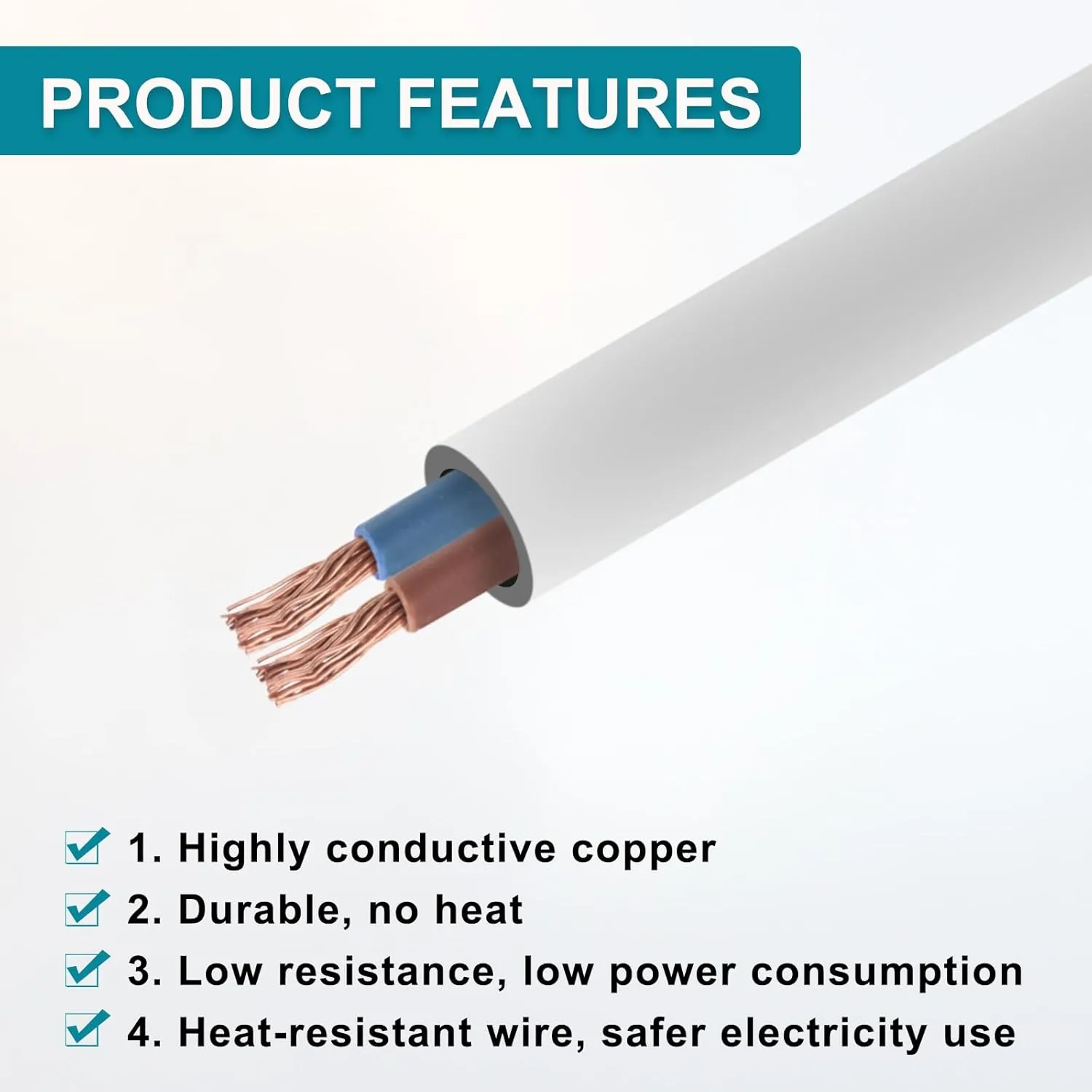 MECCANIXITY 1PCS 16.4ft White DC Power Extension Cable 5.5mm x 2.1mm Power Adapter Cable 12V Female to Male for IP Camera, CCTV, LED, Monitors, More