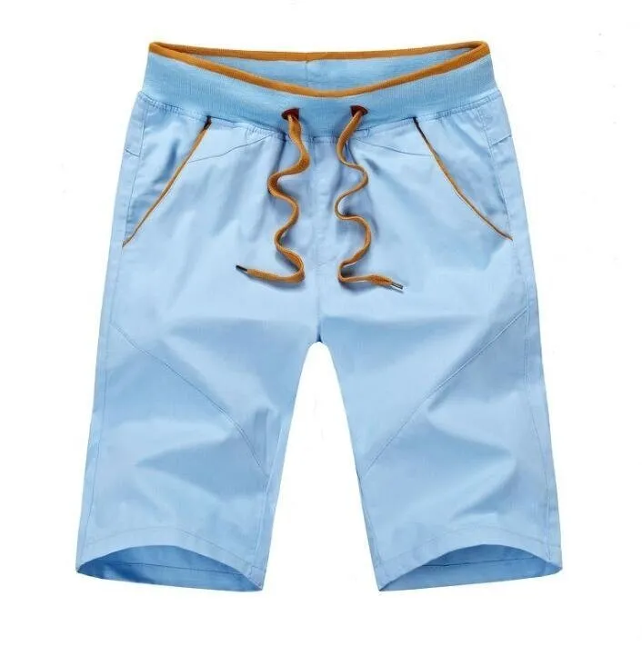 Men's Shorts Drawstring Summer Beach Shorts with Elastic Waist and Pockets