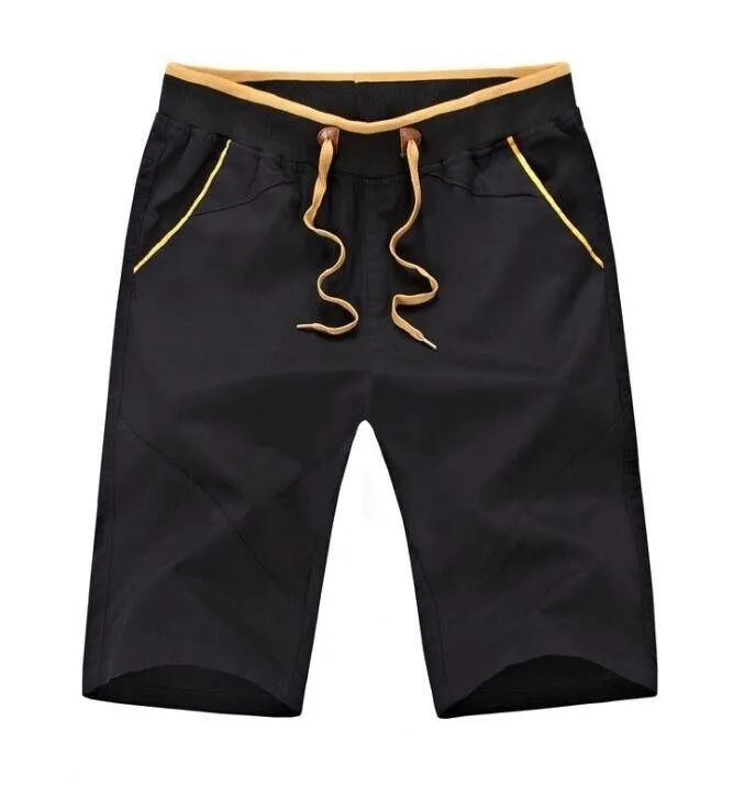 Men's Shorts Drawstring Summer Beach Shorts with Elastic Waist and Pockets