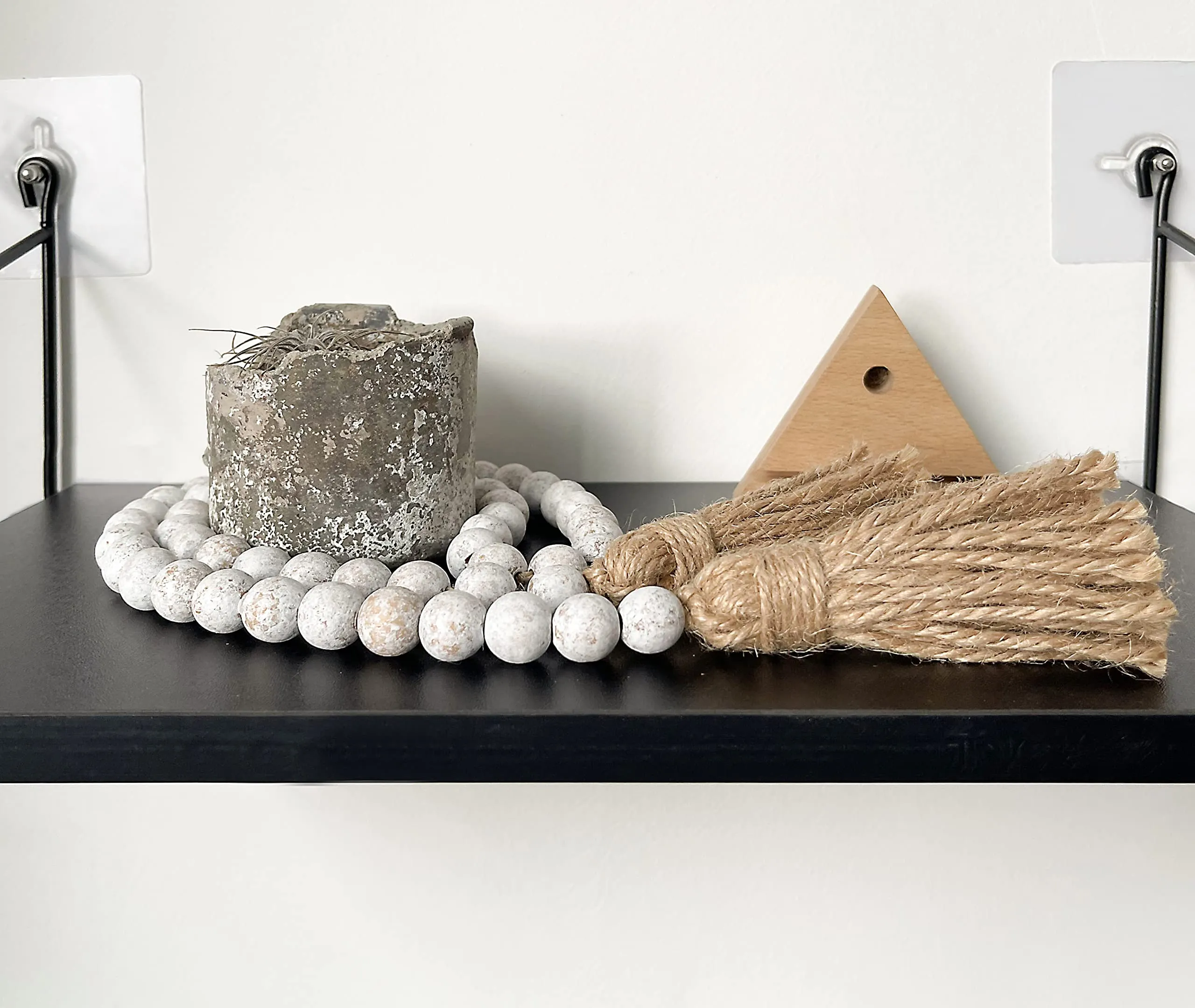 Meplait 39in Wood Bead Garland Farmhouse with Tassels,Versatile Prayer Beads Boho Chic Wall Hanging Home Decor (Purple)