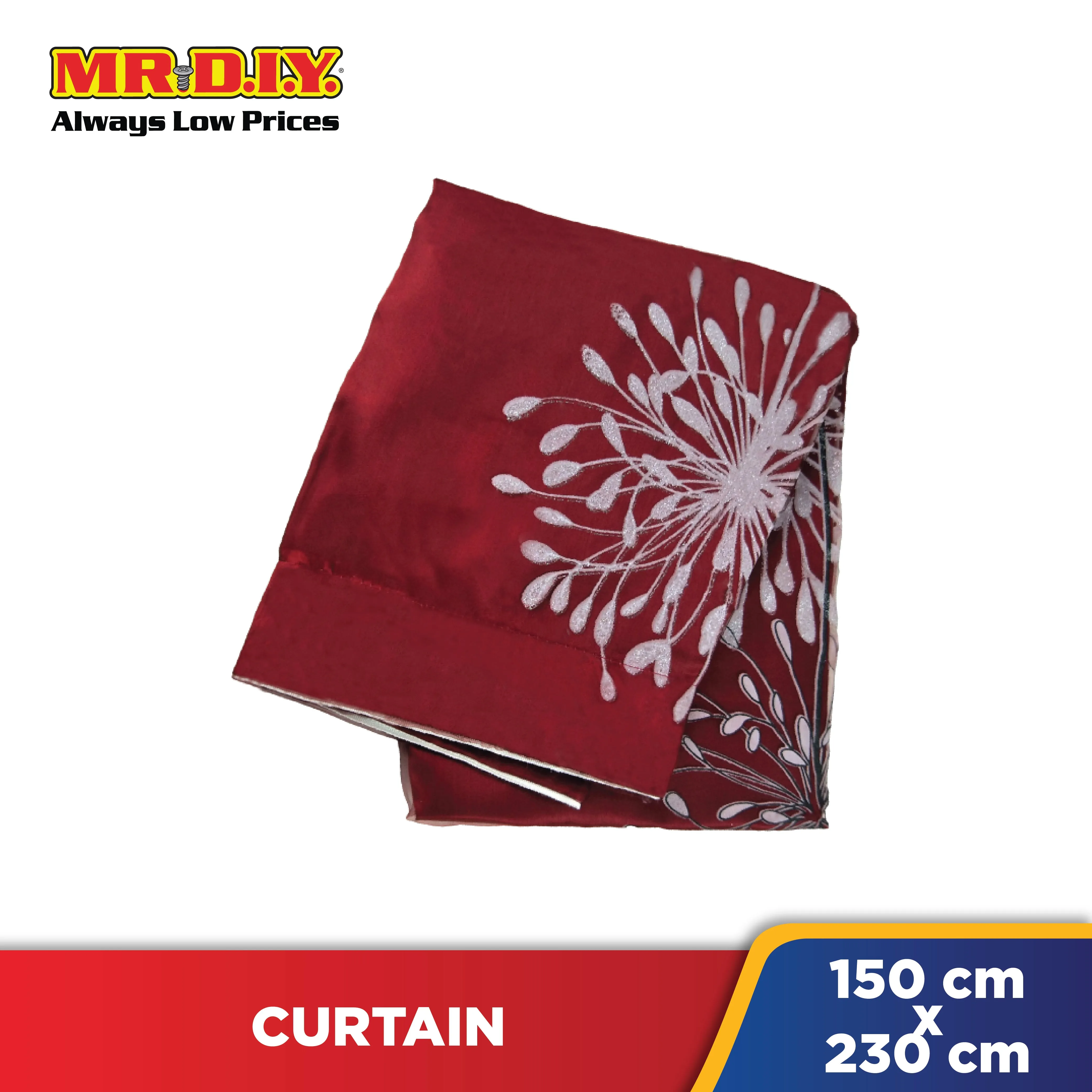 (MR.DIY) Embroidery Curtain ( 150 x 230 cm )