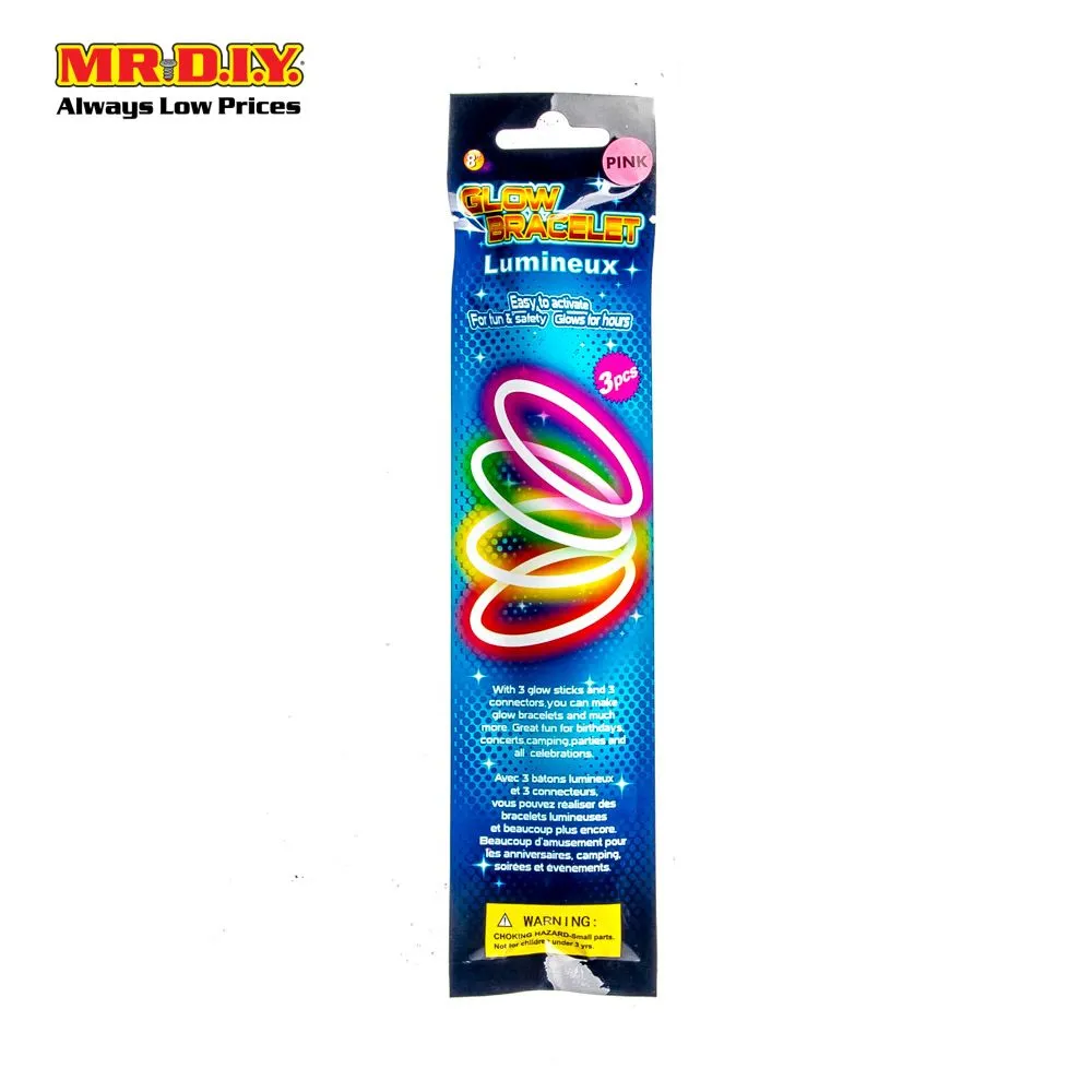 (MR.DIY) Party Lumineux Glow Stick Bracelets (3pcs)