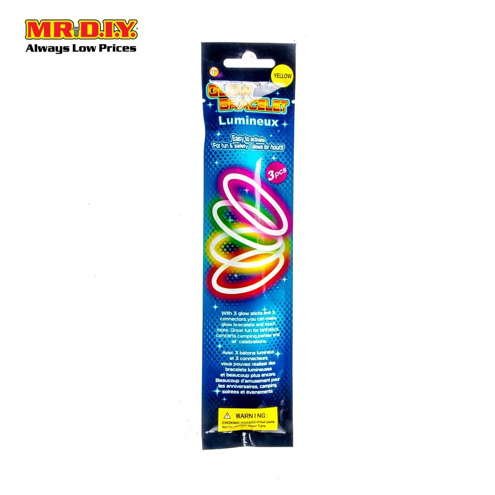 (MR.DIY) Party Lumineux Glow Stick Bracelets (3pcs)