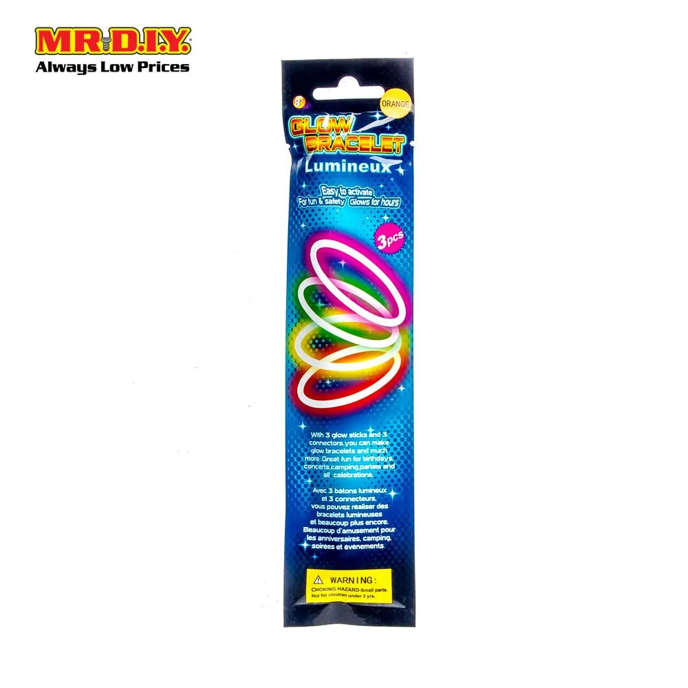 (MR.DIY) Party Lumineux Glow Stick Bracelets (3pcs)