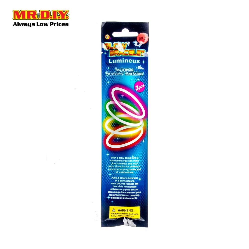 (MR.DIY) Party Lumineux Glow Stick Bracelets (3pcs)