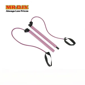 (MR.DIY) Portable Home Gym Elastic Resistance Band Yoga Pilates Training Bar