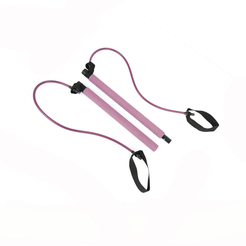 (MR.DIY) Portable Home Gym Elastic Resistance Band Yoga Pilates Training Bar