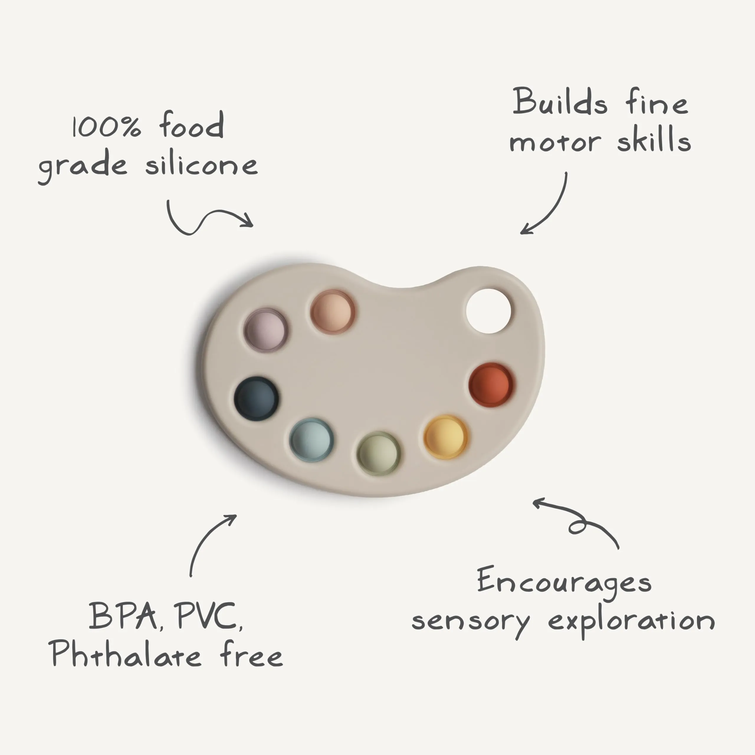 mushie Paint Palette Press Toy