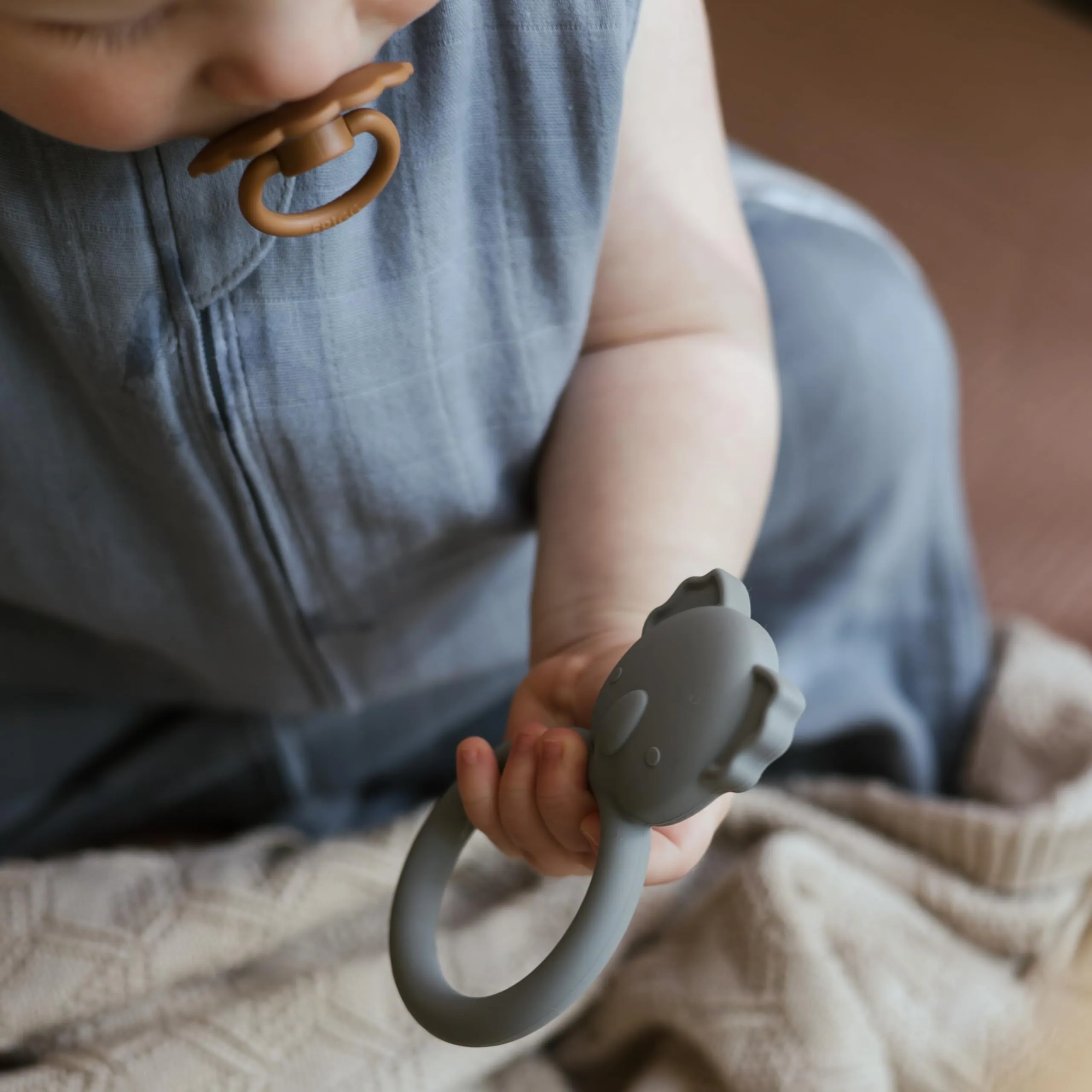 mushie Silicone Baby Teether Toy | Bunny