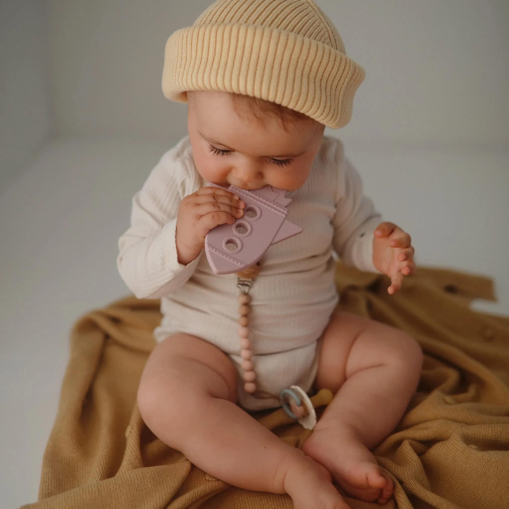 mushie Silicone Baby Teether Toy | Bunny