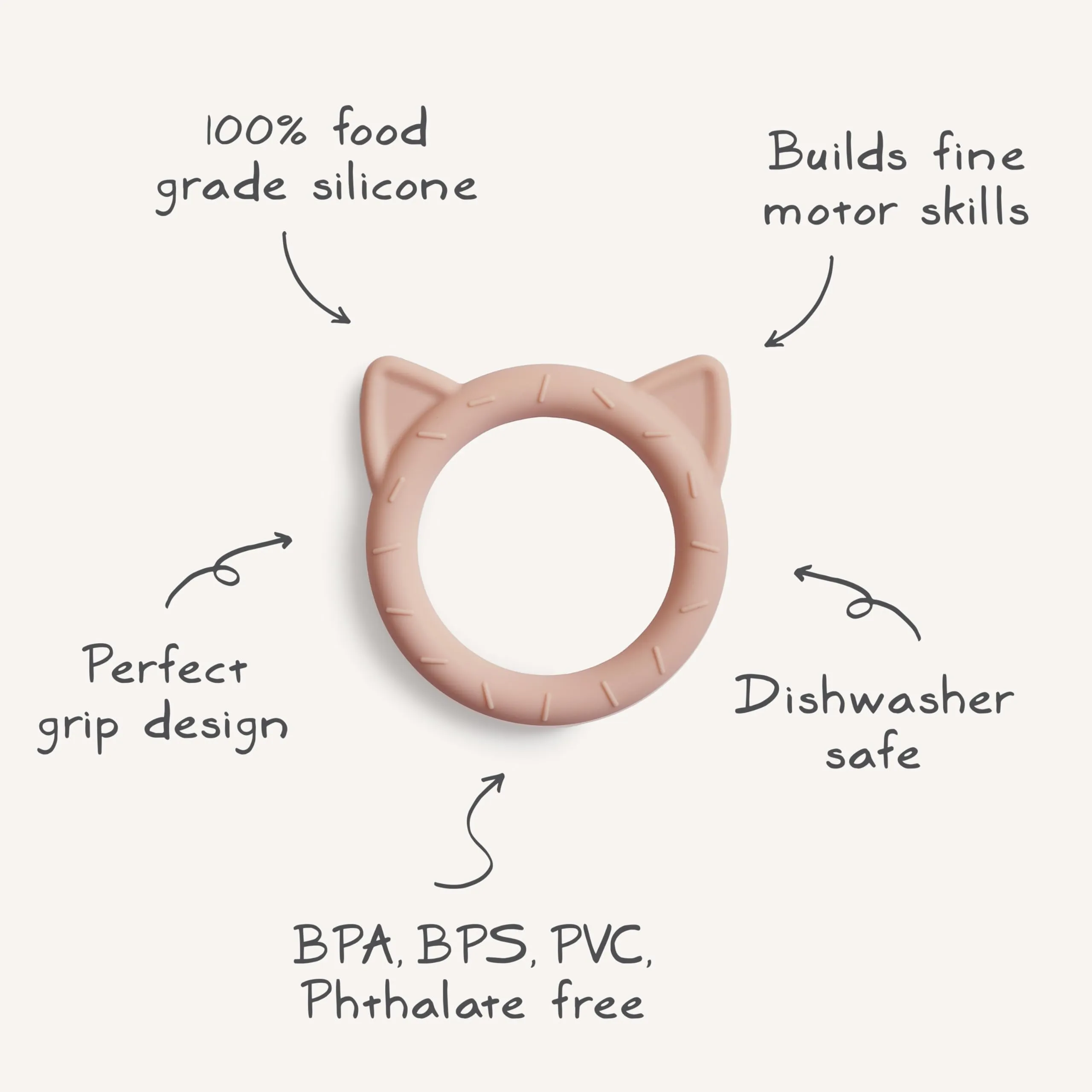 mushie Silicone Baby Teether Toy | Bunny