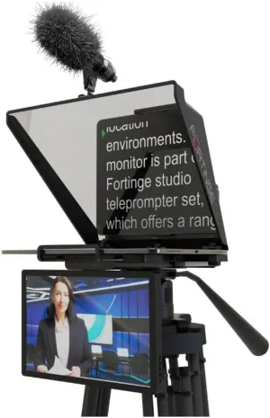 NOA III Lightweight Tablet Teleprompter with 13-Inch Device Support, Bluetooth Controller, ForPrompt Studio Software, and Mini BT1 Remote Controller