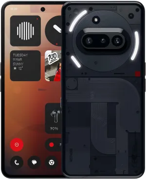 Nothing Phone (3a) Smartphone, 6.77" 120Hz AMOLED Display, 50MP Triple Camera System, Snapdragon 7s Gen3 Processor, Bluetooth 5.4, IP64 Waterproof, 5000mAh,Dual Nano-SIM, Android 15, 12 256GB Black