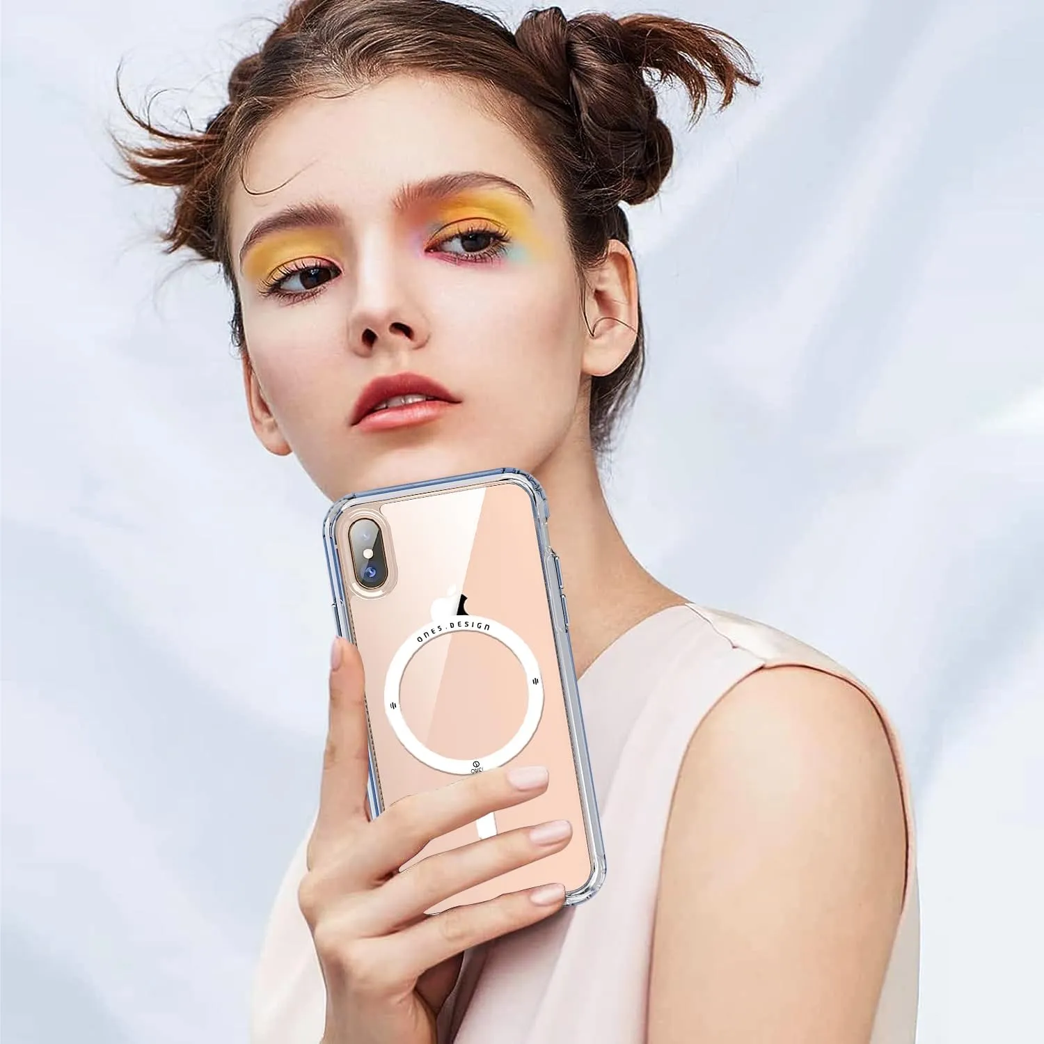 ONES for iPhone Xs/X Case, Hybrid Magnetic Phone Case, Compatible with MagSafe, Military Grade Protection, Shockproof Airbag, Anti-Yellow Silicone Cover, Scratch-Resistant, Thin, Clear