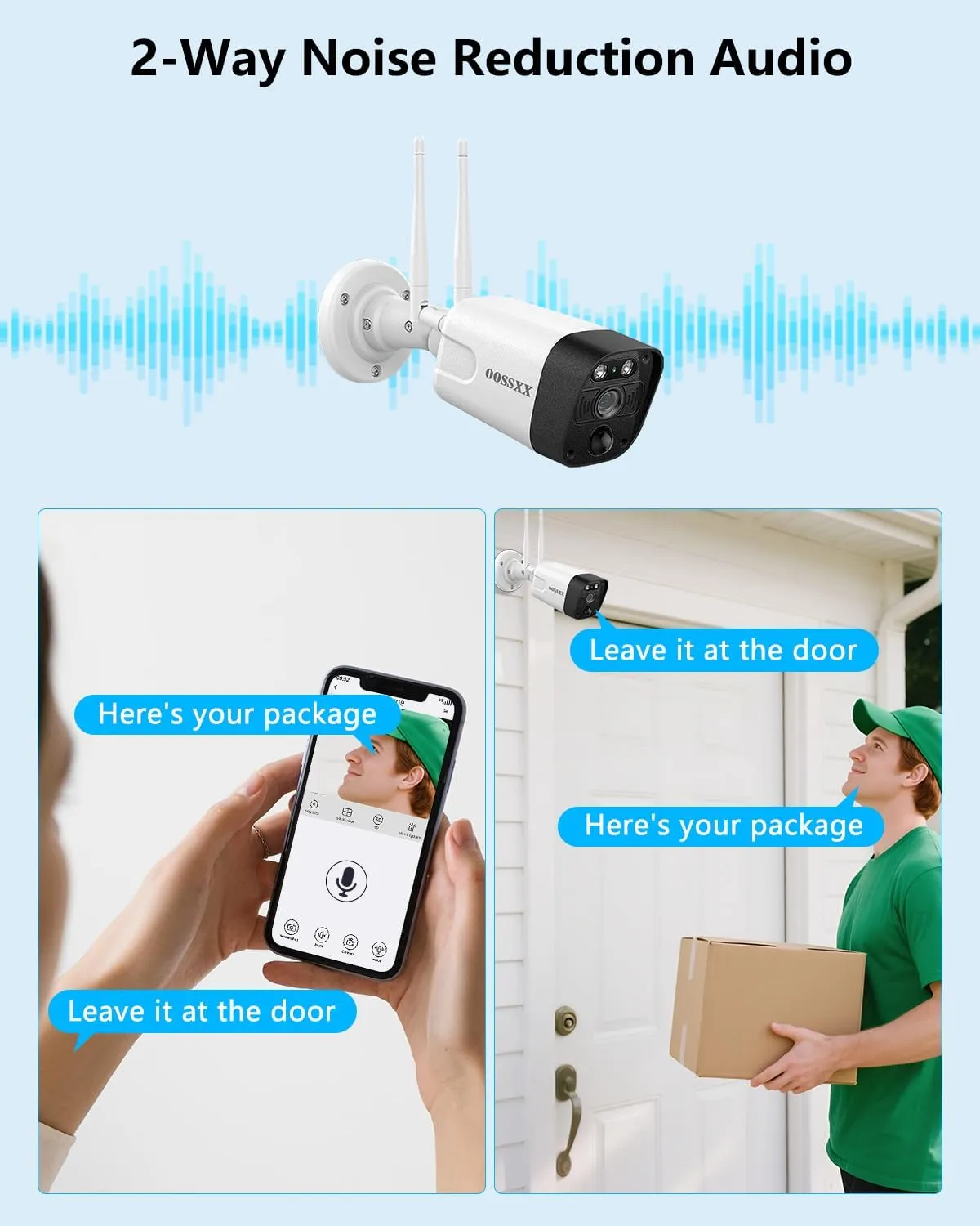 OOSSXX 5.5MP & 2-Way Audio Dual Antennas Security Wireless Camera System 3K 5.0MP 1944P Wireless Surveillance Monitor DVR Kits with 3TB Hard Drive,12Pcs Outdoor WiFi Security Cameras PIR Detection