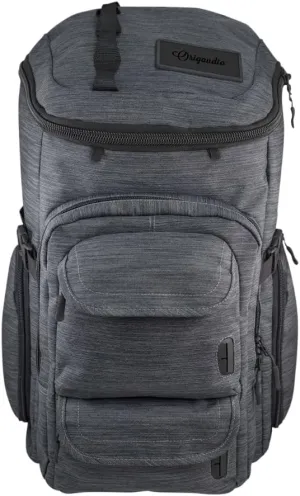 Origaudio Mission Pack - Water-Resistant Canvas Backpack for Hiking & Travel with 15" Laptop Sleeve and USB Techport - Storage for Water Bottles, Sunglasses, Wallets, and Accessories