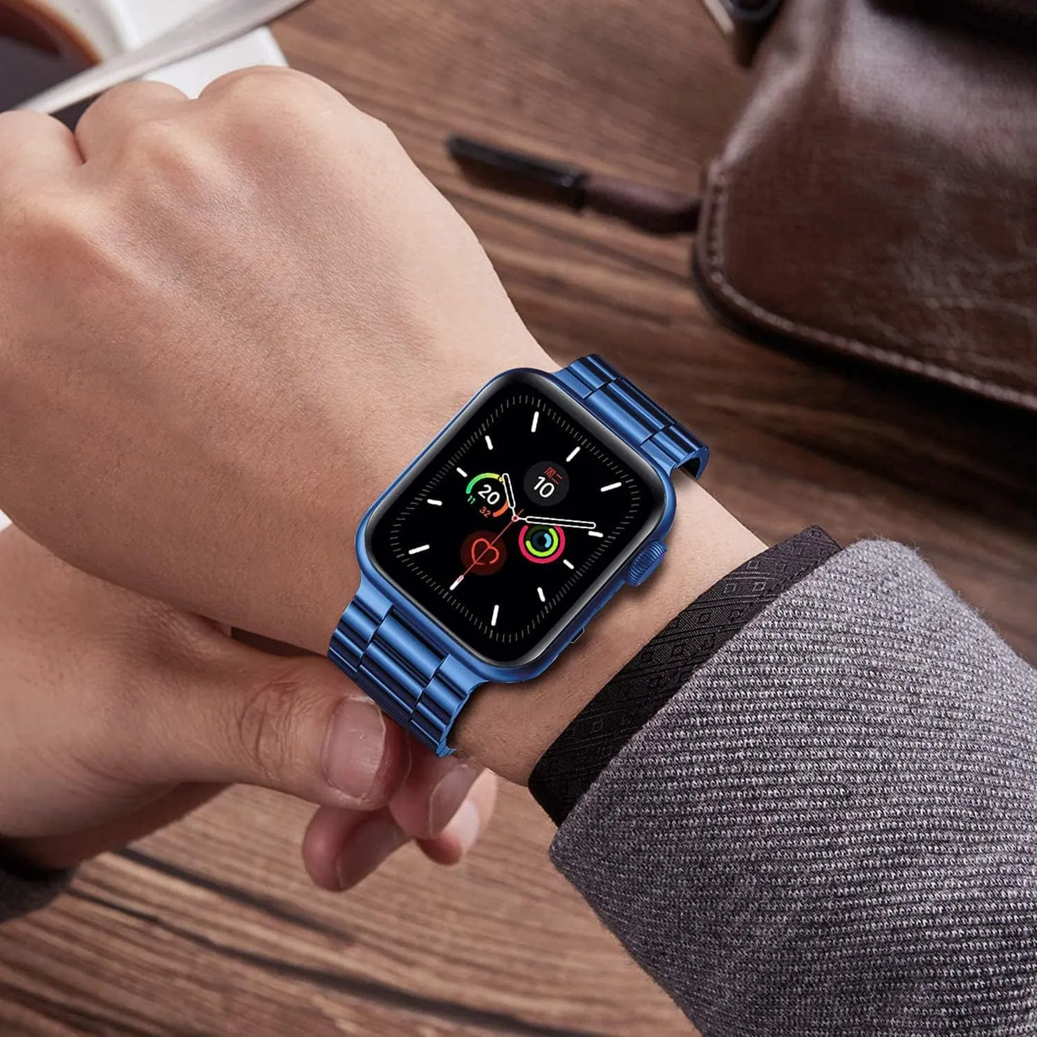 Pack 2 Metal Bands Compatible With Apple Watch Band 38/40/41/42/44/45/46/49mm,Stainless Steel&Milanese Loop Mesh for iWatch Band Series Ultra/Ultra2/SE2/SE/10/9 8 7 6 5 4 3 2 1