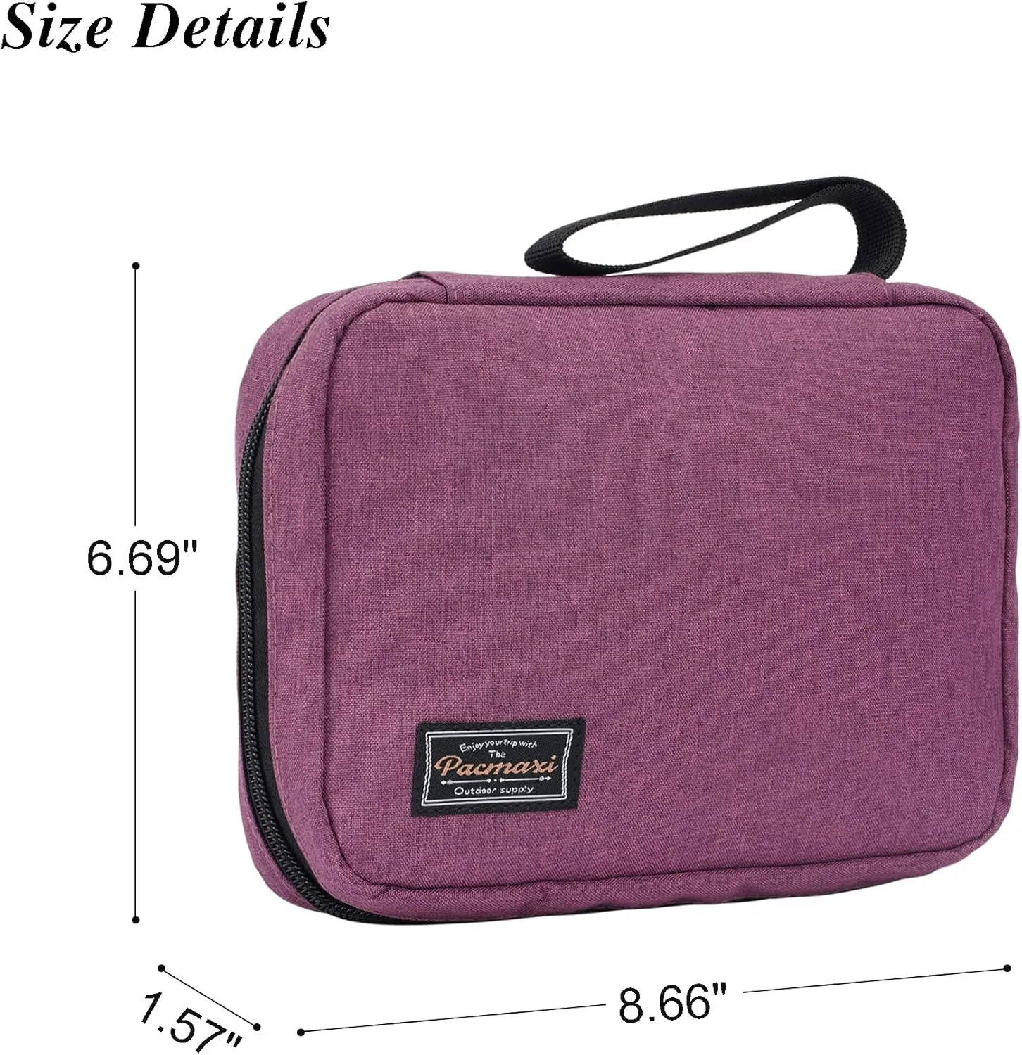 PACMAXI 20 Watch Bands Storage Carrying Case Compatible with Watches,Expandable Watch Band Holder Stores 20 Watch Bands Fit for Most Sizes of Watch Straps,Organizer for Watch Bands, Bag Only (Purple)