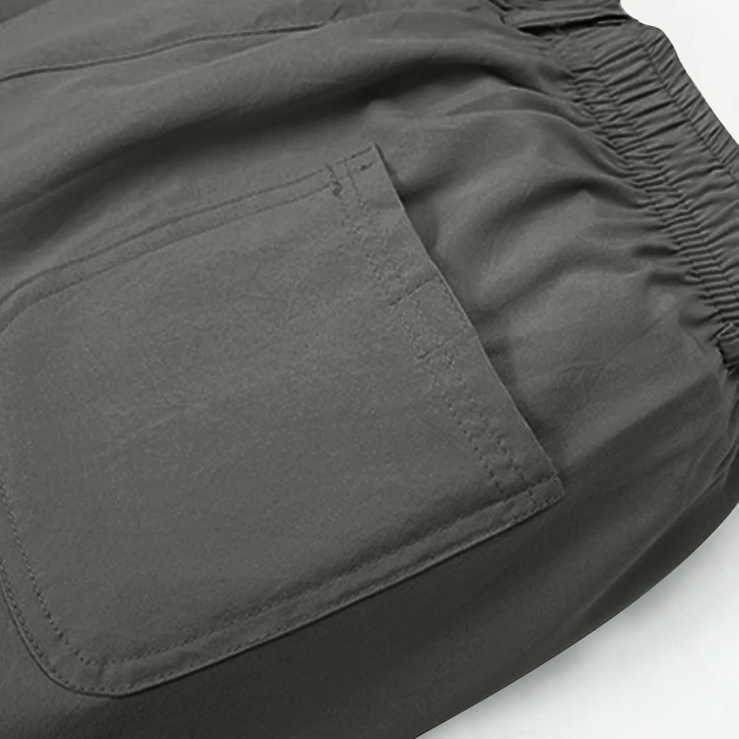 Pants for Men Casual Stylish Elastic Waist Relax Fit Straight Leg Dress Pant Comfy Lightweight Business Work Trousers