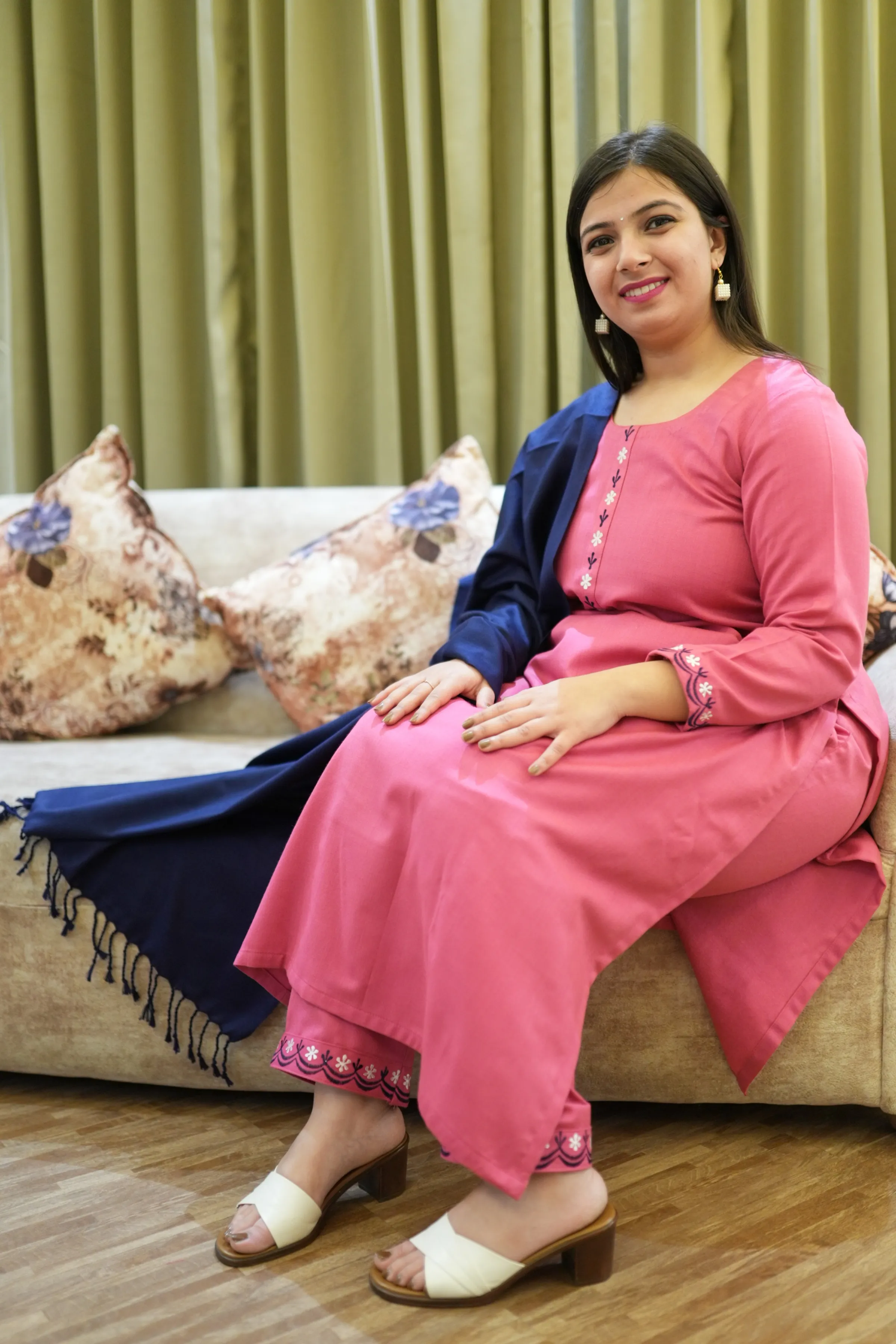 Perfect Pink Woollen Kurta Set