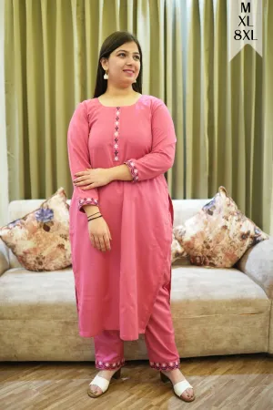 Perfect Pink Woollen Kurta Set