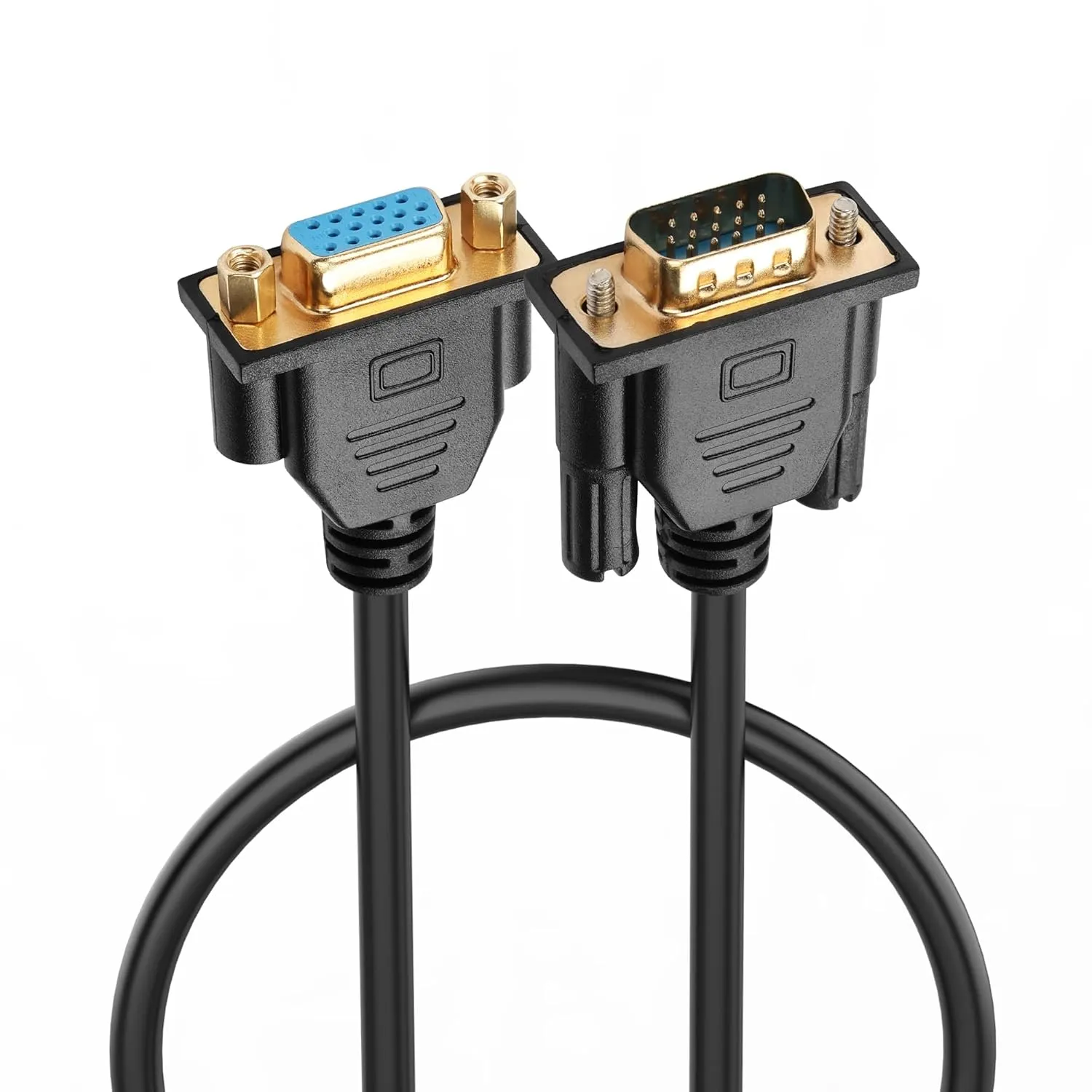 PNGKNYOCN VGA Extension Cable,15 pin 1080P Full HD VGA Male to Female Monitor Video Cable for Computer PC Monitor Laptop TV Projector and More0.5M