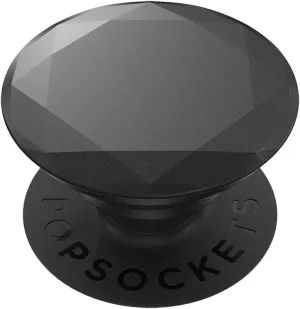 PopSockets: Phone Grip with Expanding Kickstand, Pop Socket for Phone - Metallic Diamond Black