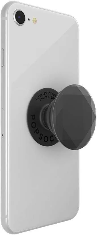 PopSockets: Phone Grip with Expanding Kickstand, Pop Socket for Phone - Metallic Diamond Black