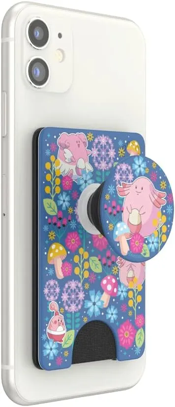PopSockets Phone Wallet with Expanding Phone Grip, Phone Card Holder, Pokemon PopWallet - Chansey