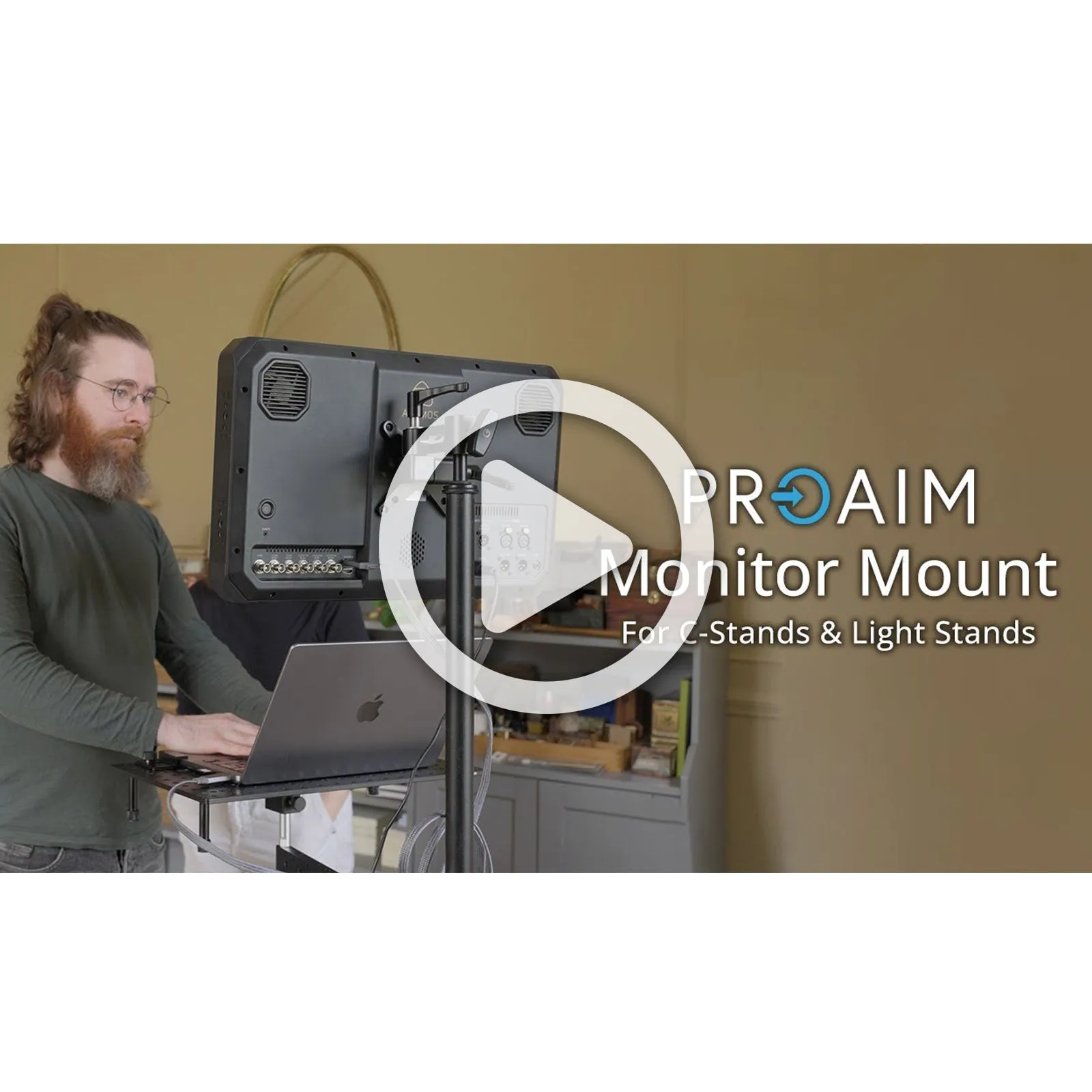 Proaim Monitor Mount for C-Stands & Light Stands | Payload: 30kg / 65lb