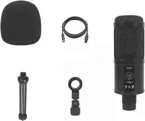 Professional Recording Studio USB Microphone Singing Computer Recording Condenser Microphone (Color : NO Stand, Size : One Size) (Type 1 One Size)