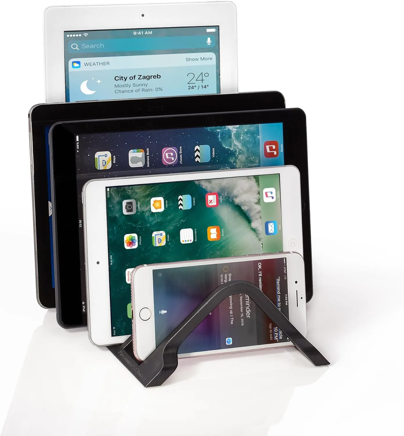 Prosumer's Choice Universal 5 Tablet and Smartphone Charging Organizer Rack/Desktop Stand Holder | iPad Storage Rack