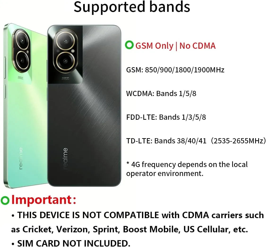realme C67, 6GB RAM 128GB Unlocked Android Smartphone, 6.72'' FHD  Display, Dual-SIM, 108MP 3X in-Sensor Zoom Camera, 5000 mAh Battery, SUPERVOOC Fast Charging, Black Rock, EU Charger