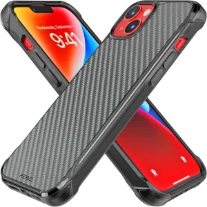 REBEL Case for iPhone 14 Plus [Gen-4 Aramid Fiber Series] Strong MagSafe Compatible, Protective Shockproof Corners, Premium Metal Buttons, Upgraded Slim Cover, 14  6.1 Inch Phone 2022 (Black)