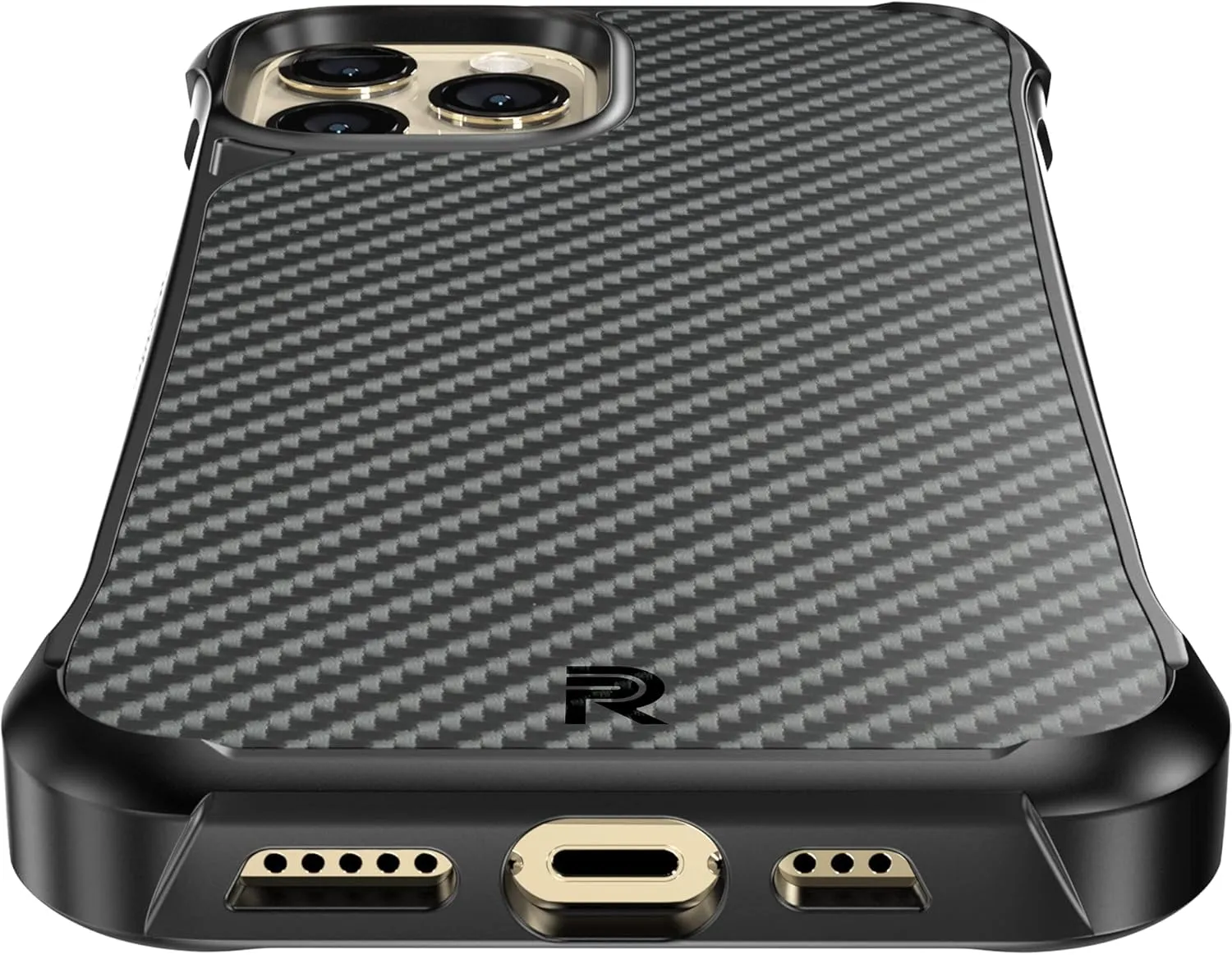 REBEL iPhone 12/12 Pro Case [Flex Series] Exposed Sides for Comfort, Aramid Fiber, Strong MagSafe Compatible, Protective Raised Corners, Slim Fit Frameless Cover 6.1 Inch Phone 2020 (Flex Black)